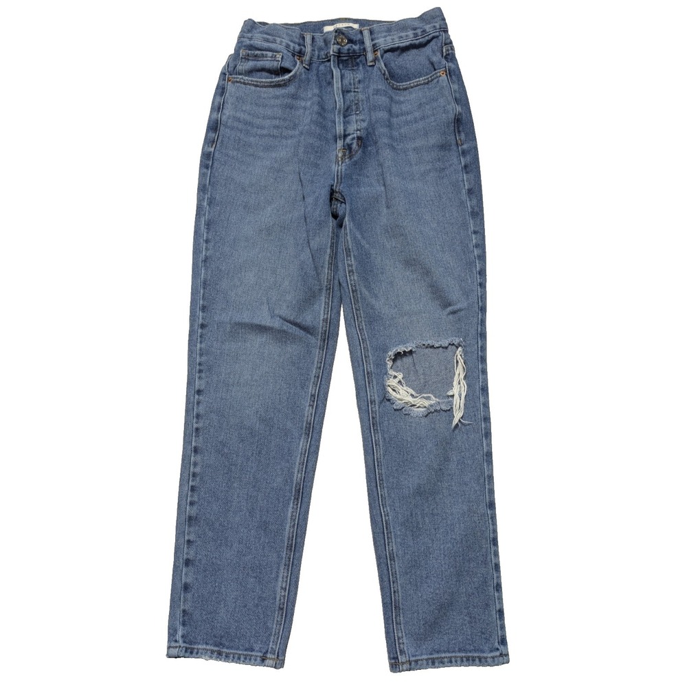 PacSun Ultra High Rise Slim Cropped Jeans‎ - Women Size 27 Button Fly Distressed